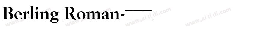 Berling Roman字体转换